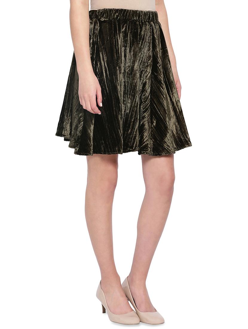 high rise solid a-line skirt - 16750601 - Standard Image - 1