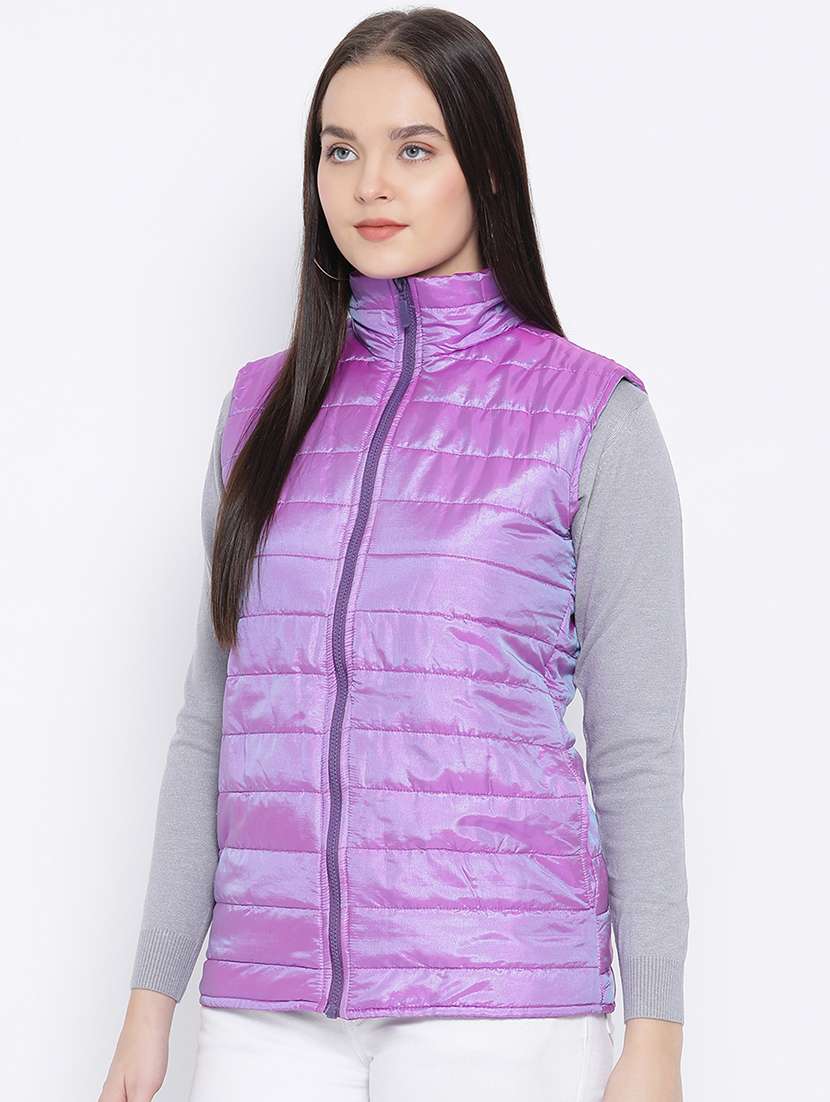 turtle neck solid jacket - 16750746 -  Standard Image - 1