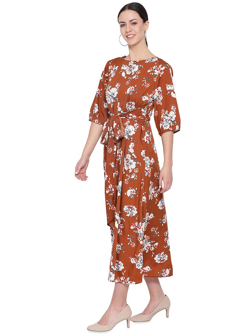 tie front floral maxi dress - 16750820 - Standard Image - 1