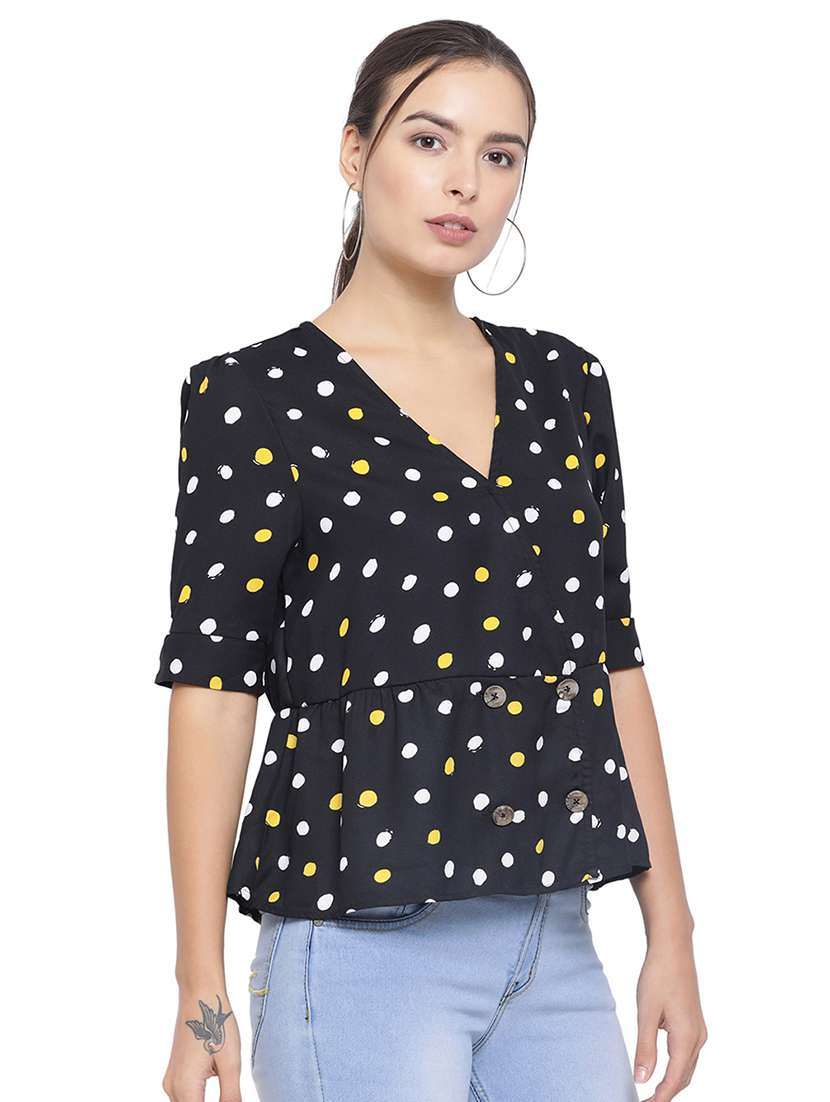 women's peplum v neck top - 16750892 -  Standard Image - 1