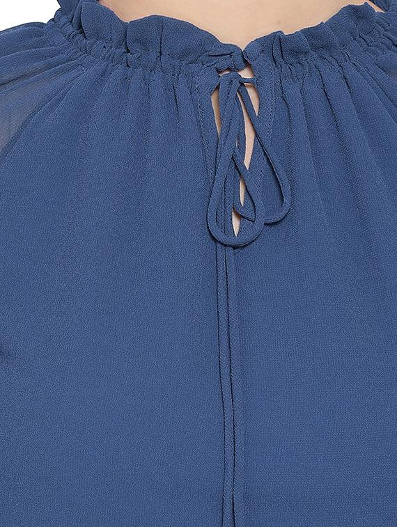 tie up neck solid top - 16750899 - Standard Image - 4