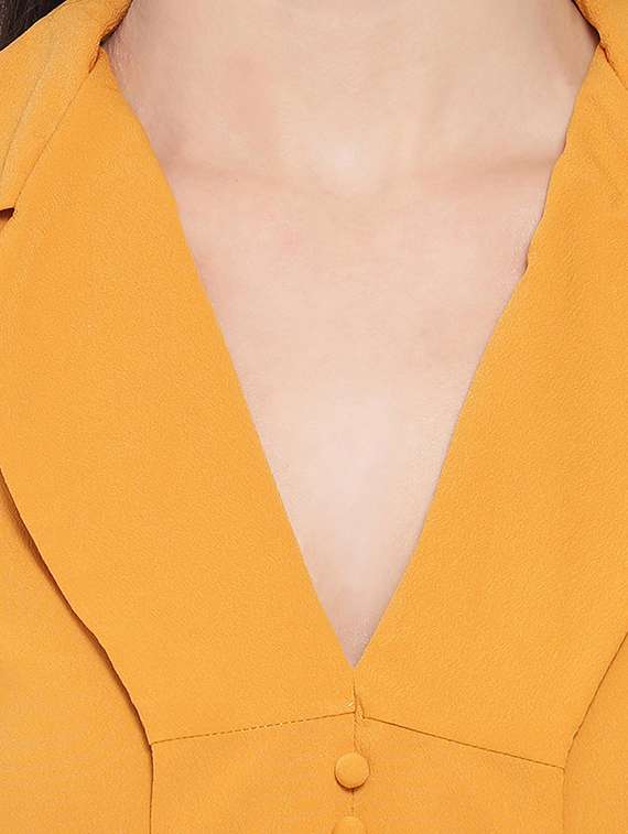 women's peplum lapel neck top - 16750921 - Standard Image - 4