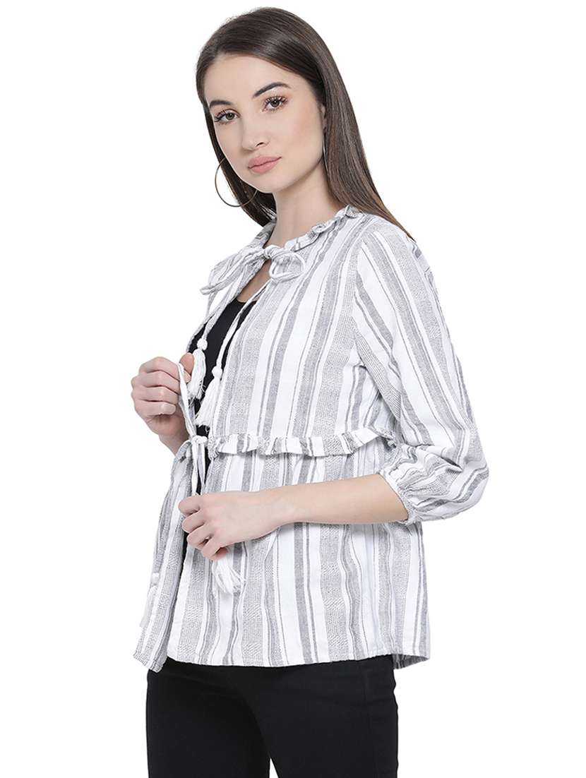 stripes print regular shrug - 16751085 - Standard Image - 1