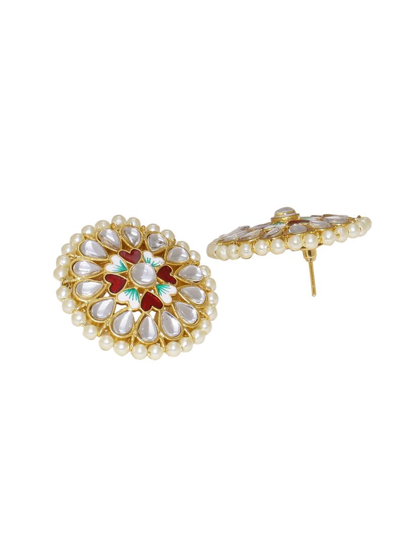 gold brass studs earring - 16751300 -  Standard Image - 1