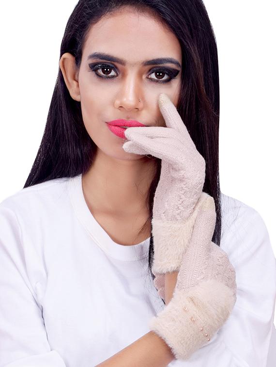 pink wool gloves - 16751386 - Standard Image - 1