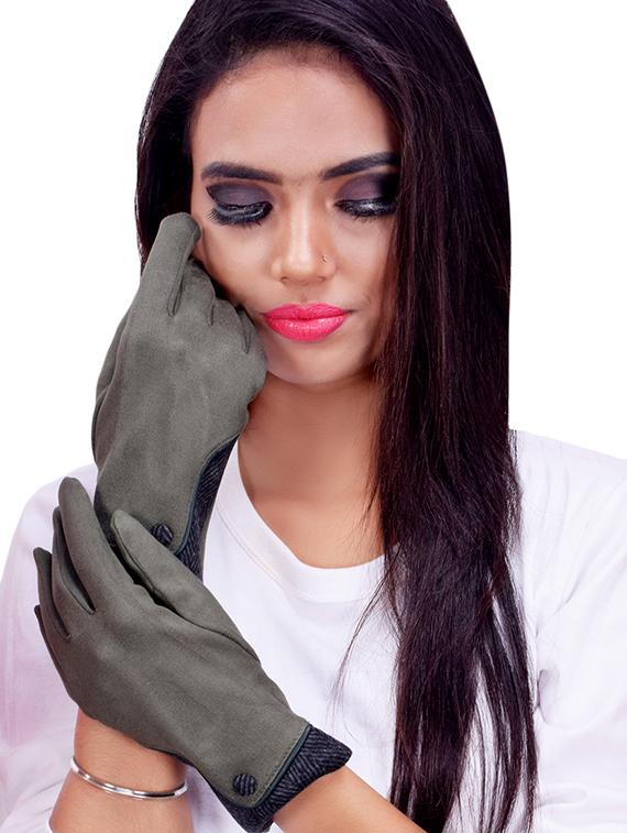 green georgette gloves - 16751420 - Standard Image - 1