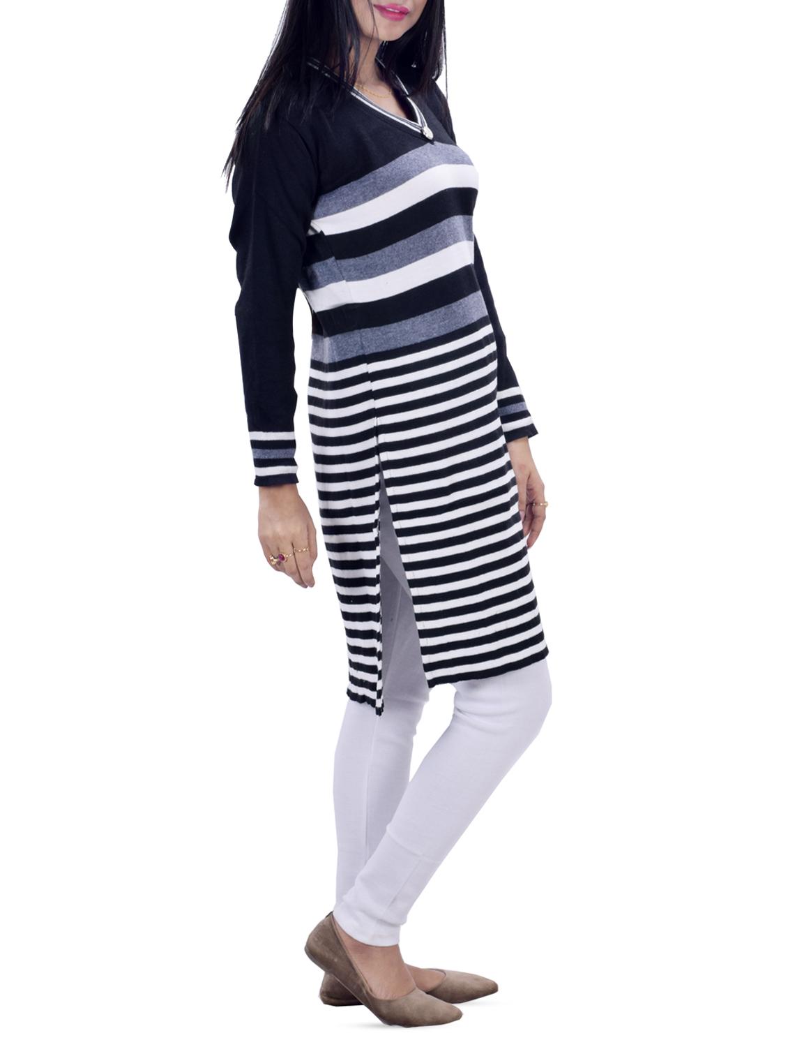 striped woolen kurta - 16751616 -  Standard Image - 1