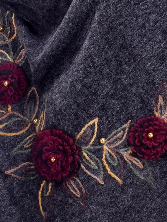 embroidered woolen shawl - 16753422 - Standard Image - 1
