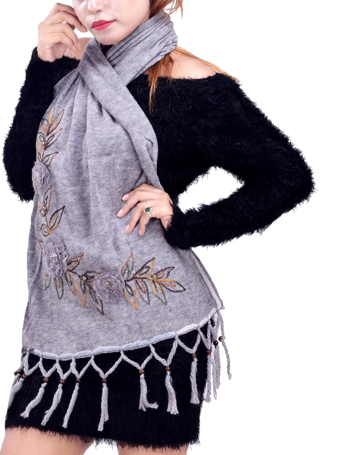 embroidered woolen shawl - 16753423 - Standard Image - 1