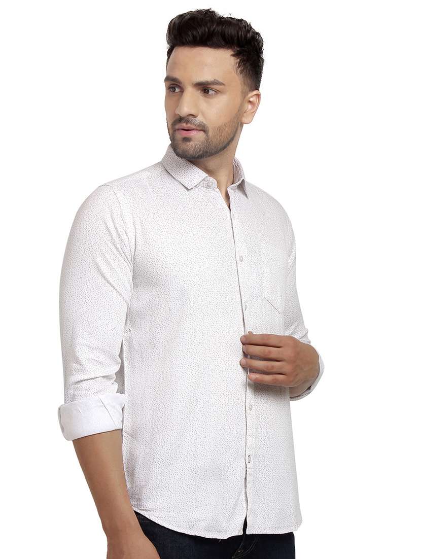 mens micro print casual shirt - 16753442 -  Standard Image - 1