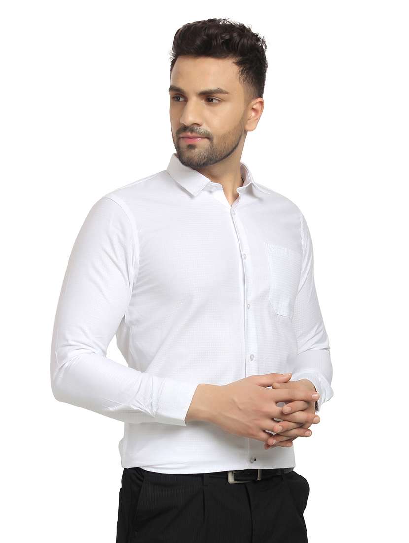 mens self design formal shirt - 16753456 - Standard Image - 1
