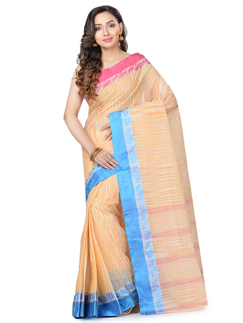 bordered tant saree