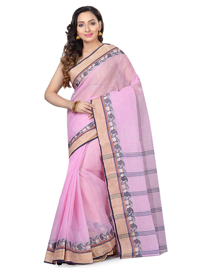 self-design tant saree