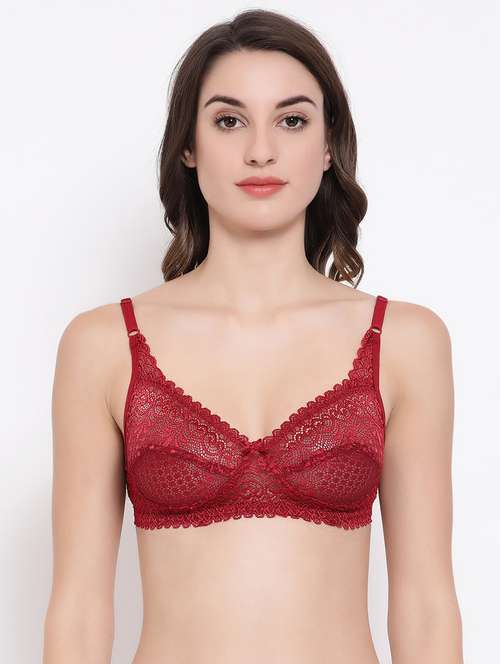 bow patch floral laced bra - 16754111 - Standard Image - 0
