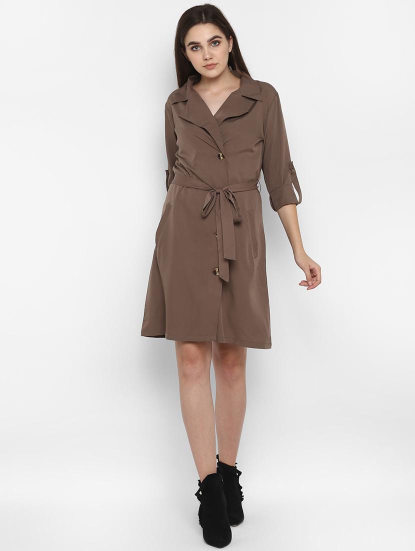 women's shirt solid dress