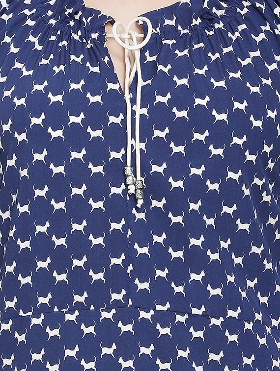 tie up neck quirky tunic - 16754530 - Standard Image - 4