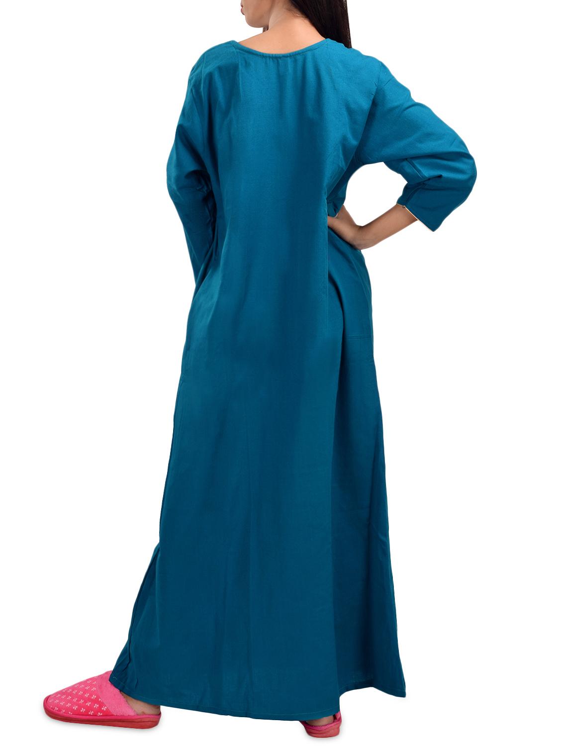embroidered woolen nighty - 16754629 - Standard Image - 1
