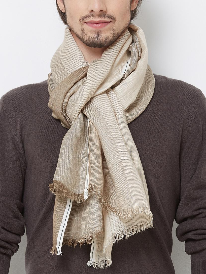 beige ombre linen muffler - 16756590 - Standard Image - 1