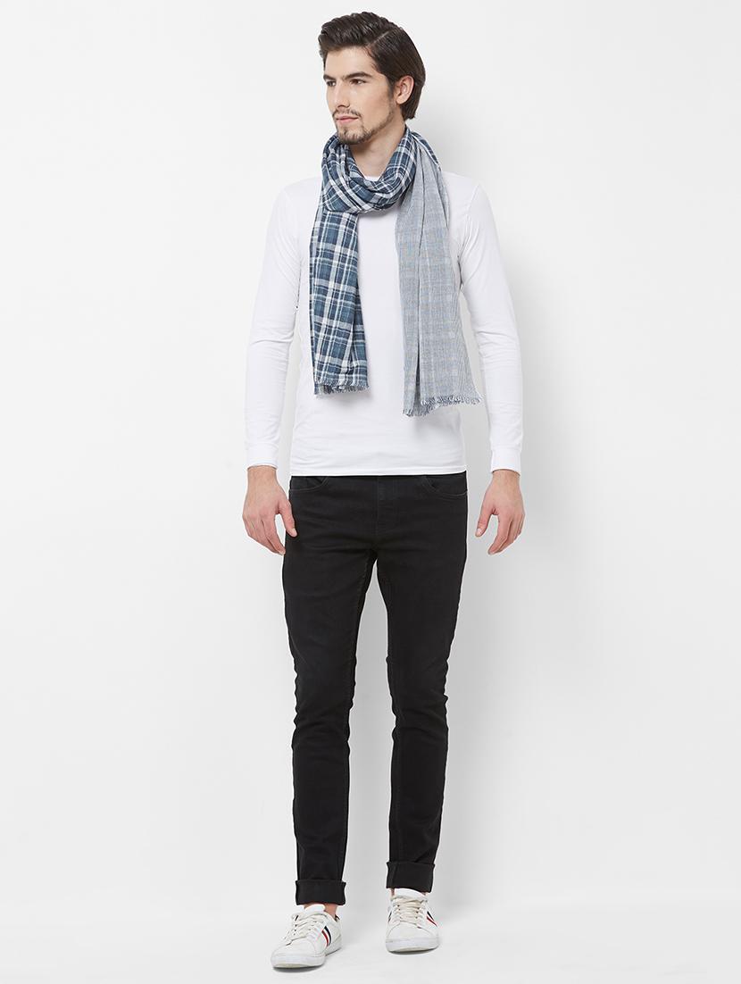 blue checkered muffler - 16756592 -  Standard Image - 1
