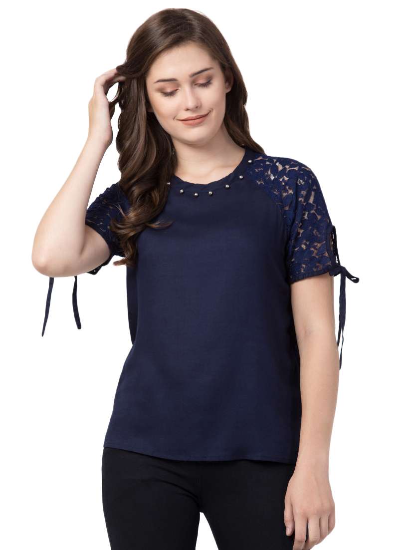 side tie up embellished top