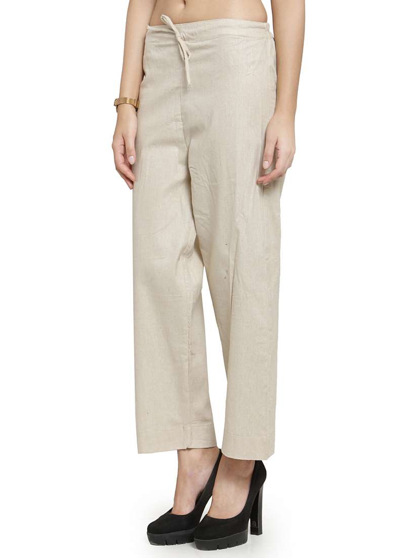women solids ankle length tailored pants - 16757190 -  Standard Image - 1