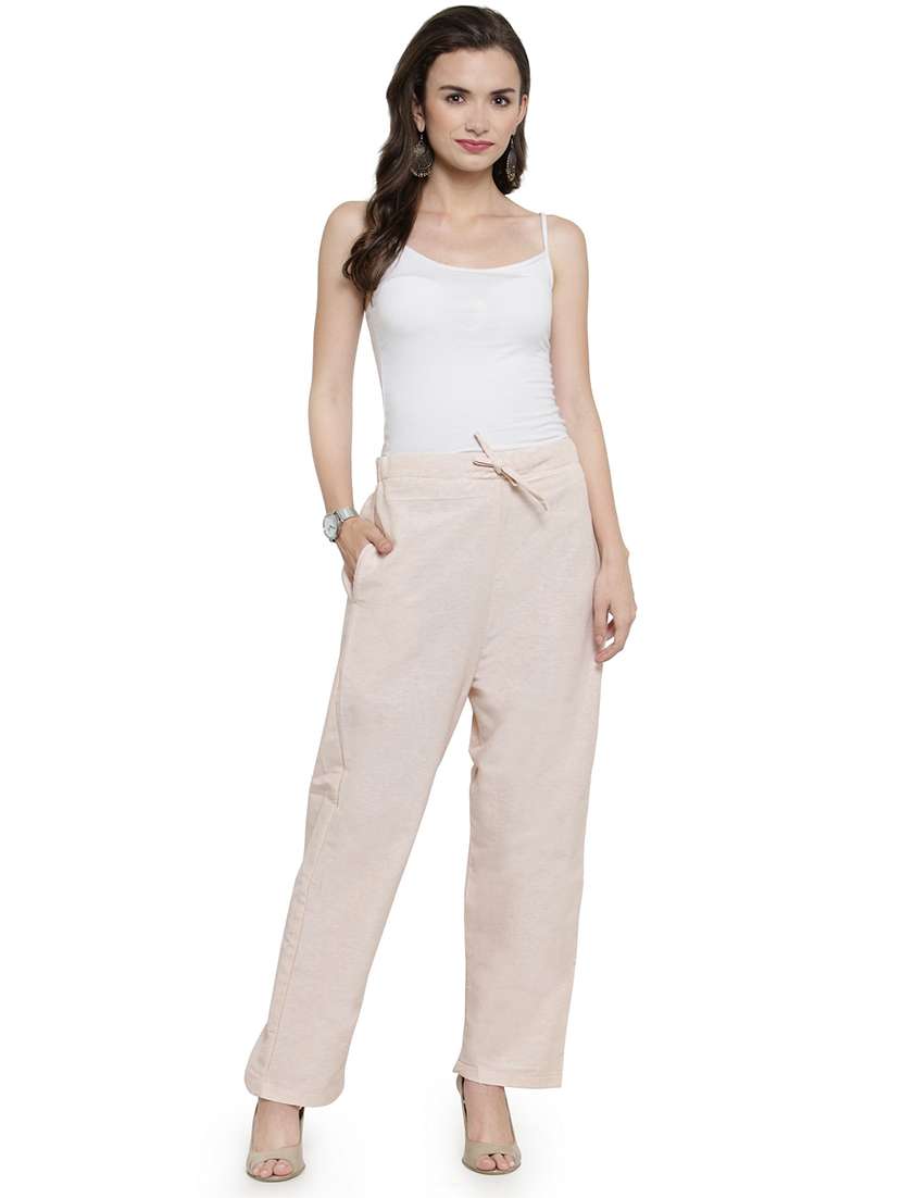 women solids full length tailored pants - 16757197 -  Standard Image - 4