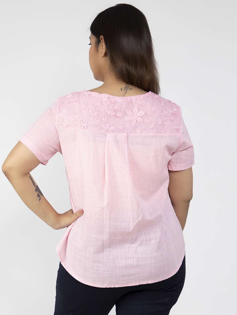 round neck floral top  - 16759768 -  Standard Image - 1