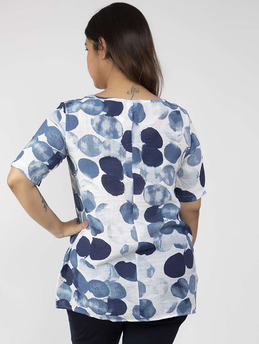 v- neck polka dot top  - 16759777 -  Standard Image - 1