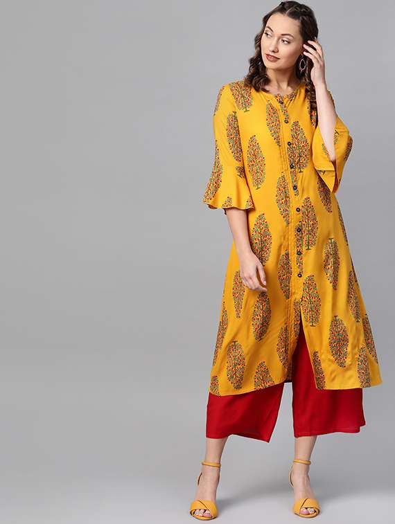 floral print kurta palazzo set