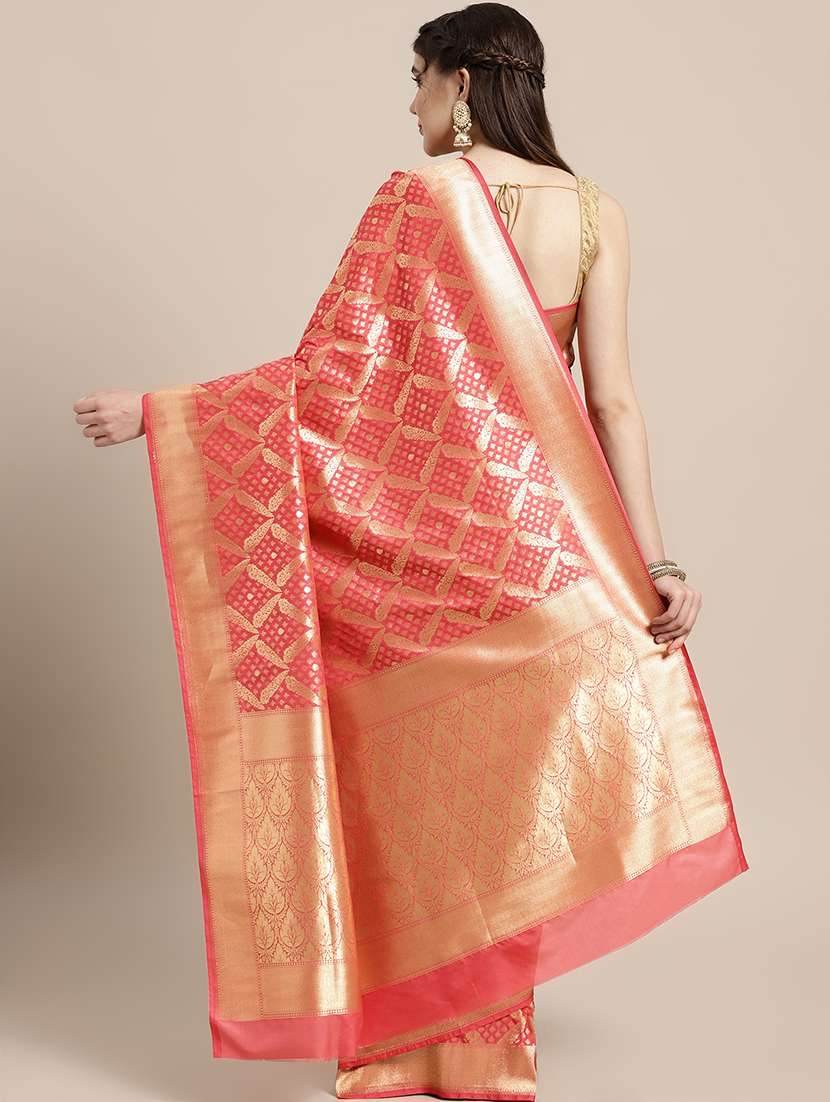 self design kanjivaram saree with blouse - 16762441 -  Standard Image - 1