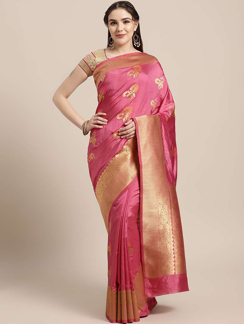 self design kanjivaram saree with blouse