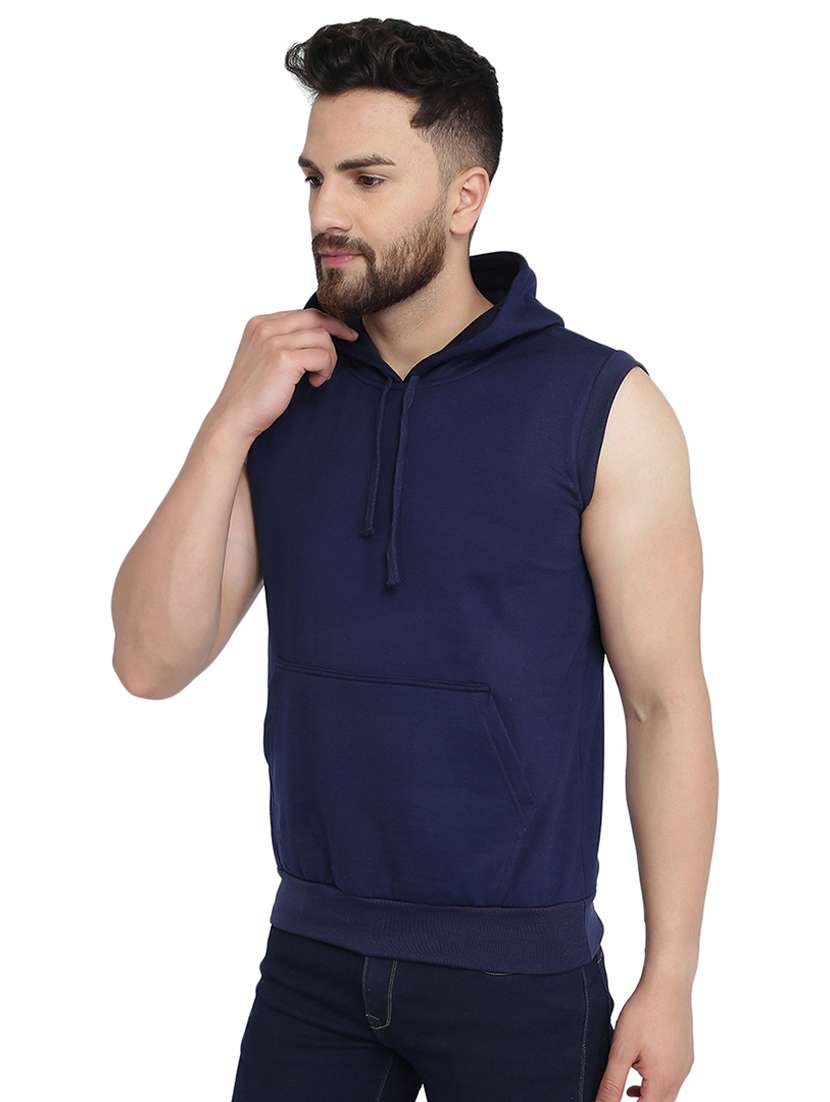 navy blue solid sweatshirt - 16763213 -  Standard Image - 1