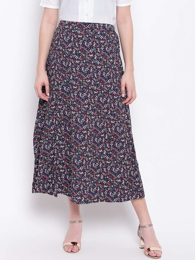 high rise floral a-line skirt - 16764116 - Zoom Image - 0