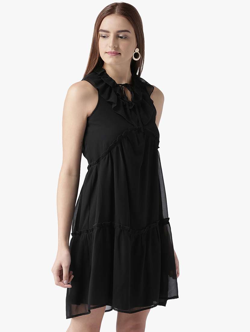 women's tiered dress solid dress - 16764124 -  Standard Image - 1
