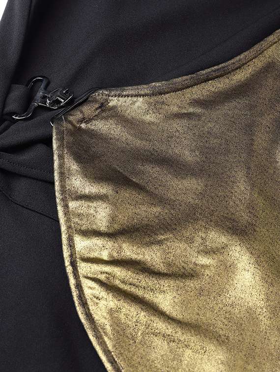 metallic overlap full leg jumpsuit  - 16764128 -  Standard Image - 4