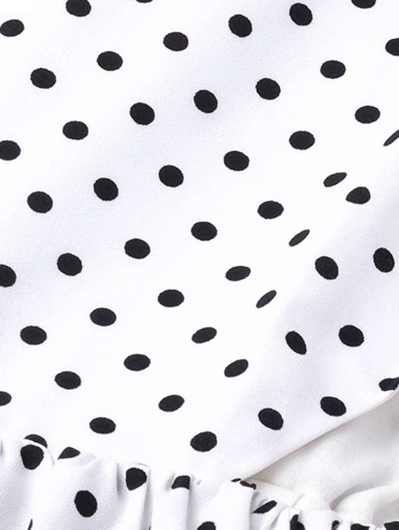 frill detail polka dot jumpsuit  - 16764132 -  Standard Image - 4