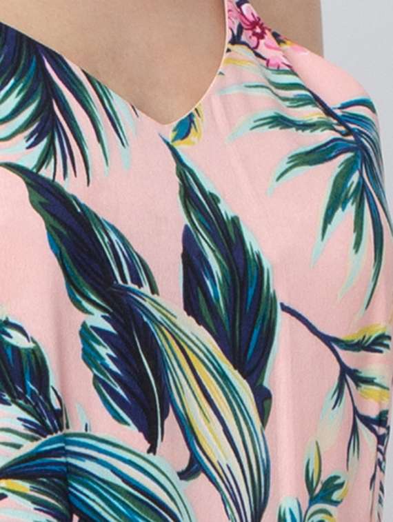 cami neck tropical jumpsuit - 16764141 -  Standard Image - 4