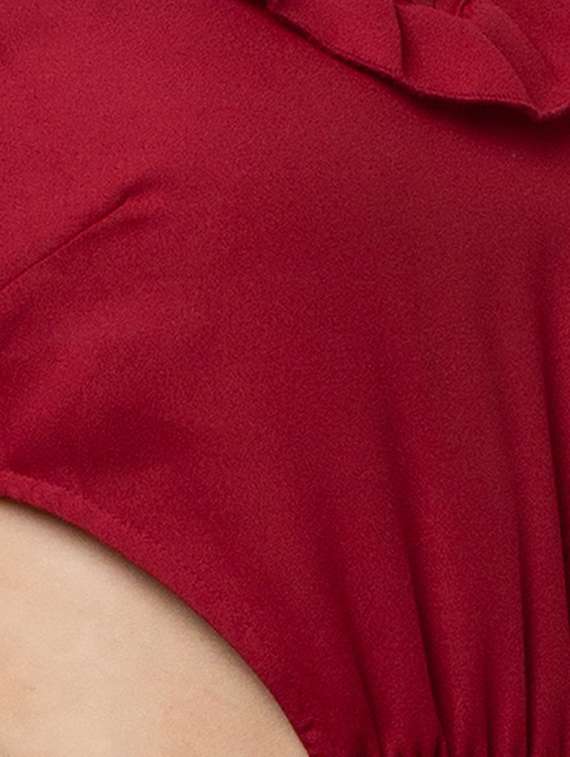 tie knot detail v-neck jumpsuit - 16764142 -  Standard Image - 4