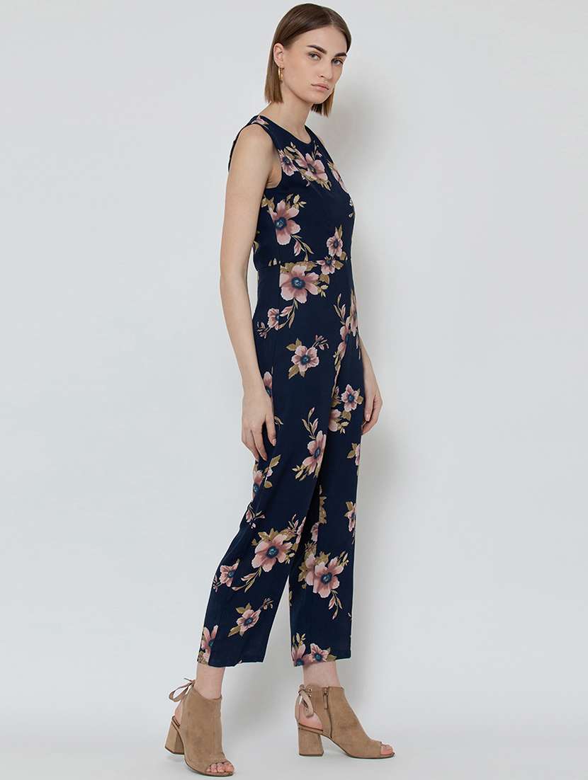 round neck floral jumpsuit - 16764149 -  Standard Image - 1