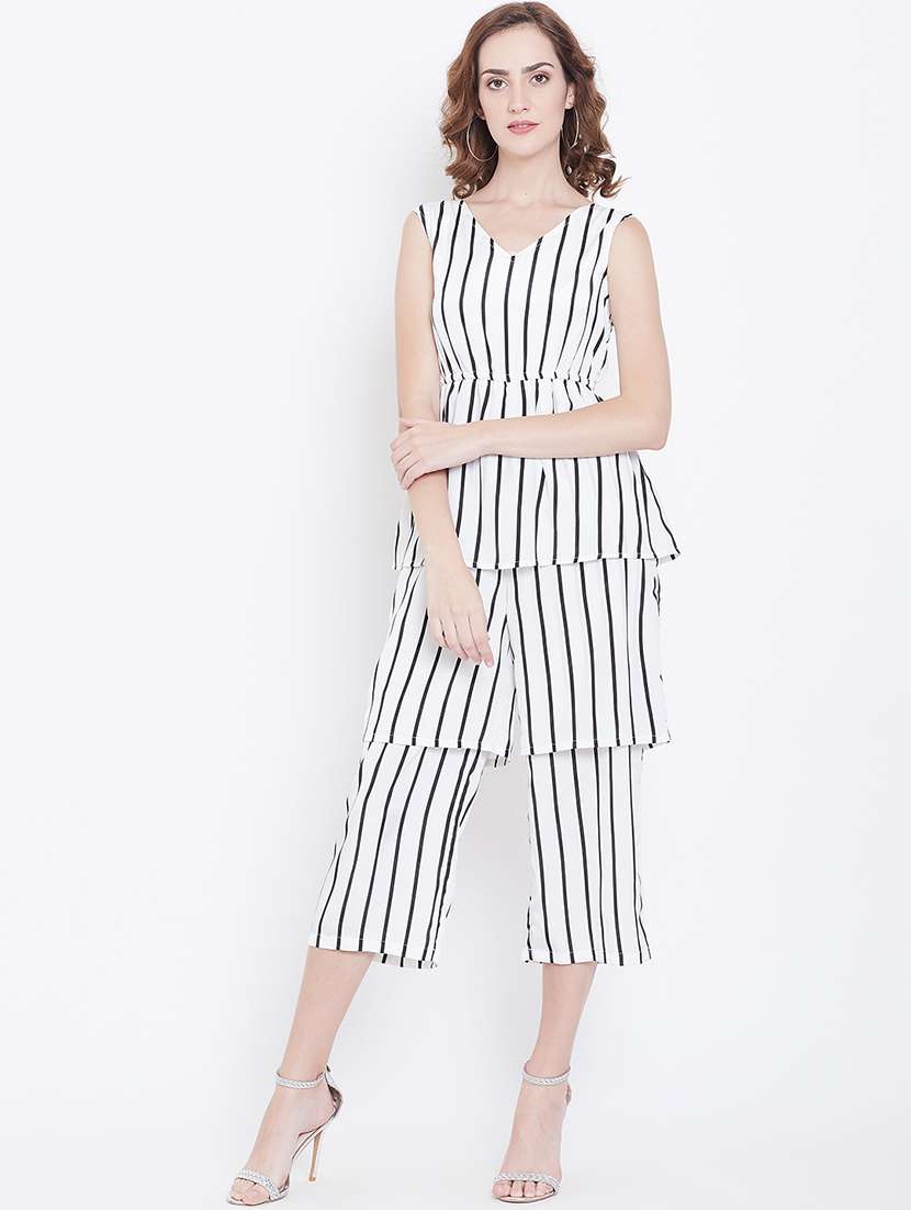 layered striped  jumpsuit - 16764152 -  Standard Image - 1