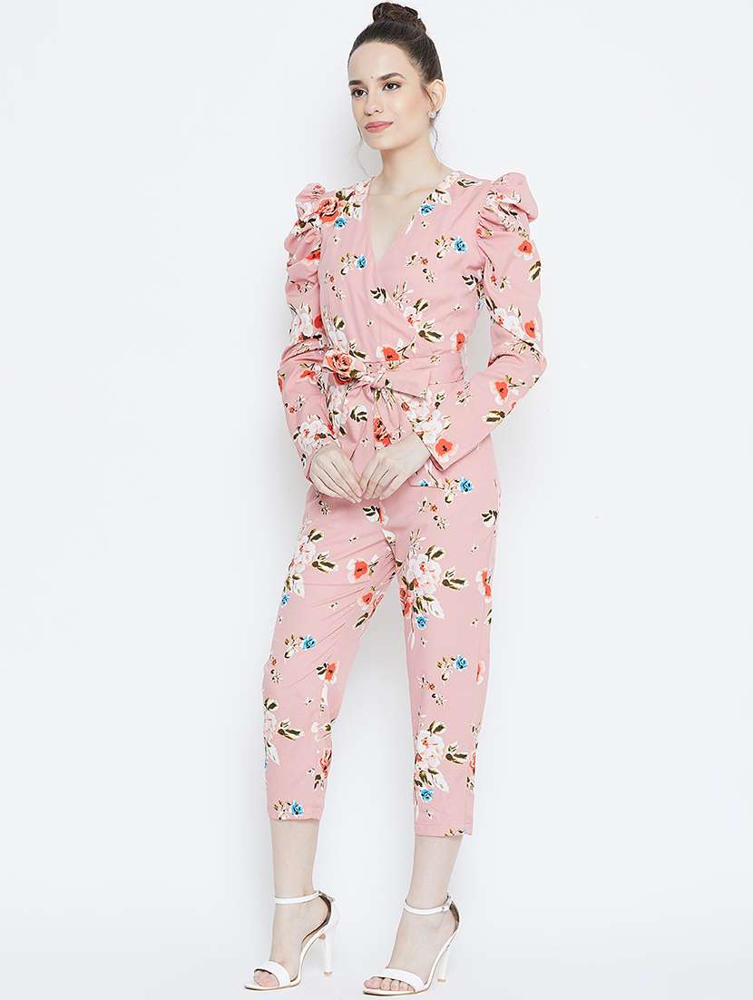 puff sleeved floral jumpsuit - 16764155 -  Standard Image - 1