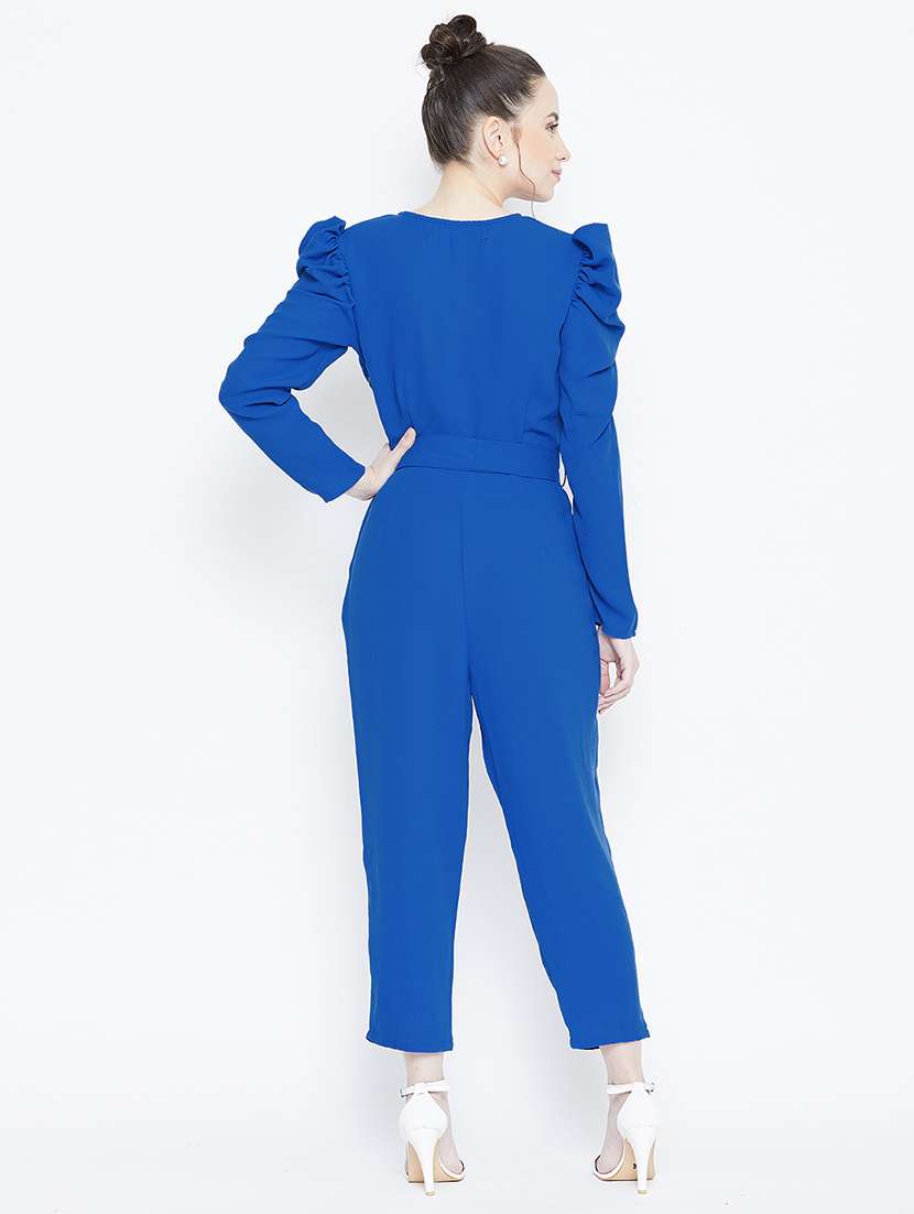 tie knot puff sleeved jumpsuit - 16764157 -  Standard Image - 4