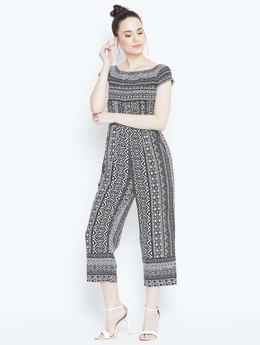 boat neck floral jumpsuit - 16764158 -  Standard Image - 1