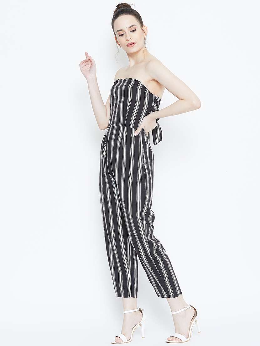tie knot striped jumpsuit - 16764166 -  Standard Image - 1
