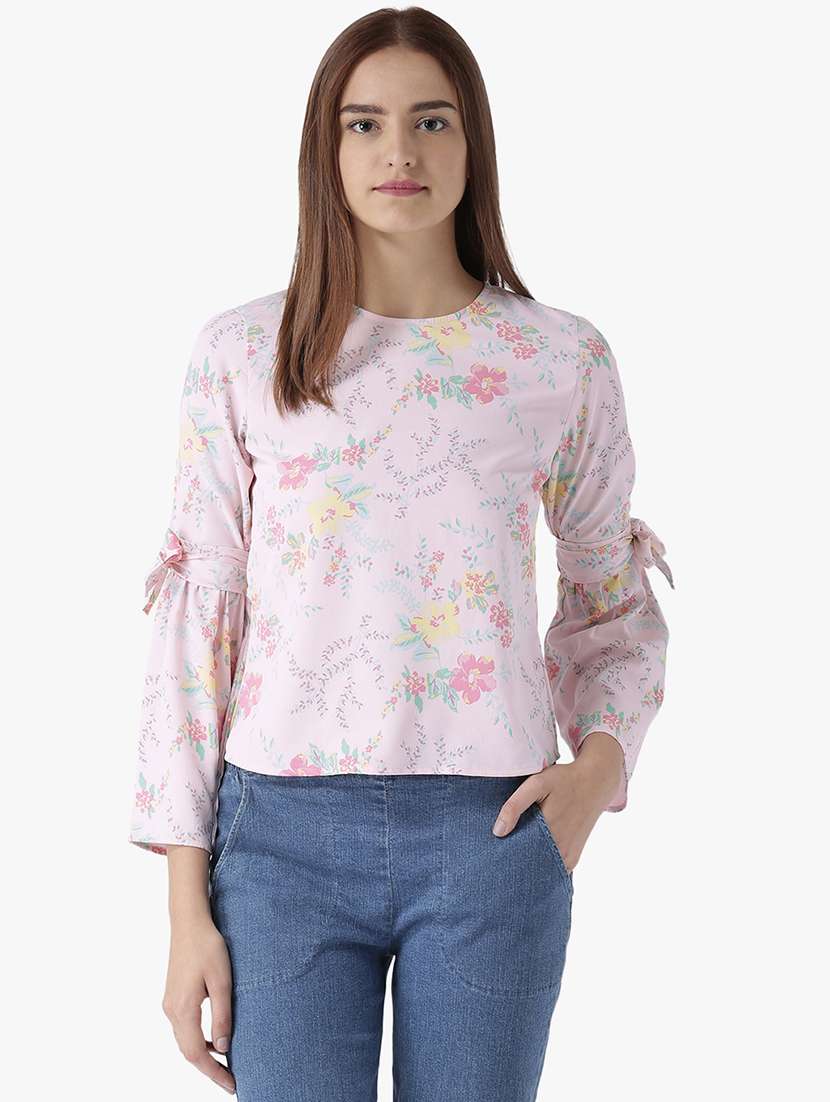 women's straight round neck top