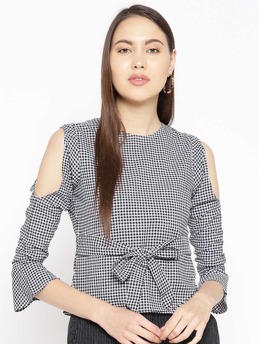 women's straight round neck top