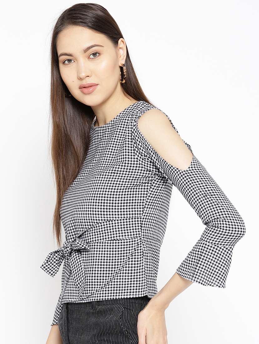 women's straight round neck top - 16764210 -  Standard Image - 1