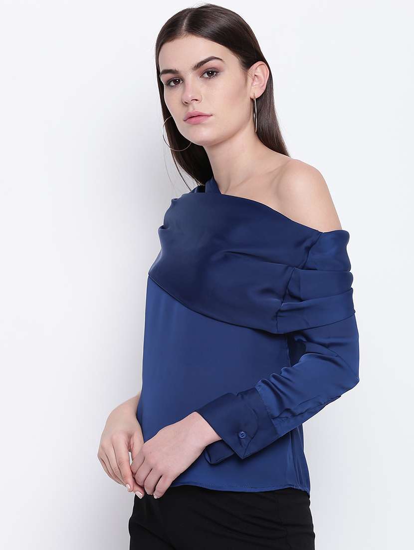 women's straight single shoulder top - 16764217 -  Standard Image - 1