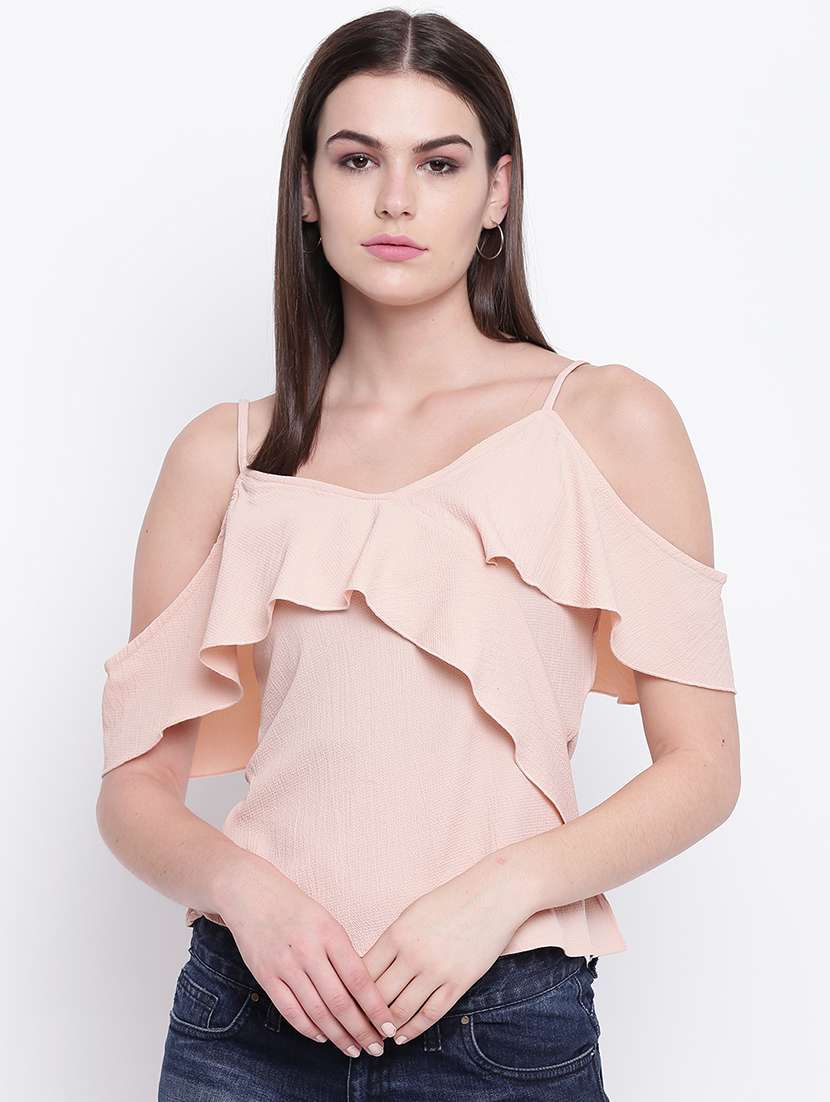 women's layered shoulder strap top
