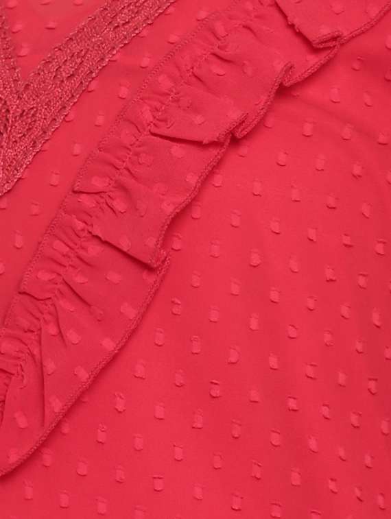 women's ruffle round neck top - 16764236 -  Standard Image - 4